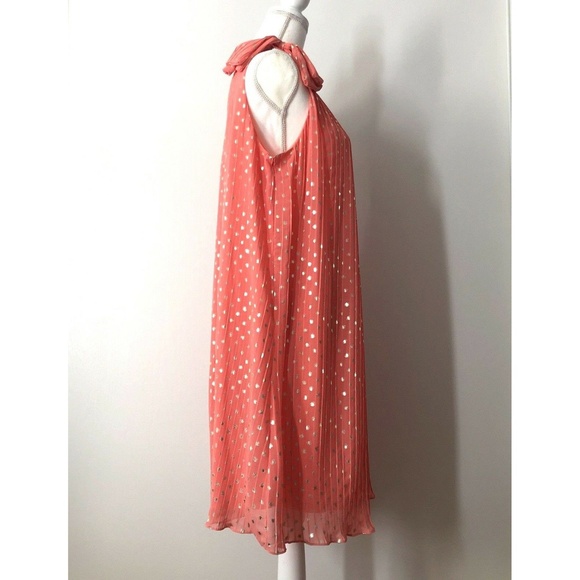 $130 JM Studio Pleated Bow Shift Chiffon Dress - Picture 2 of 8